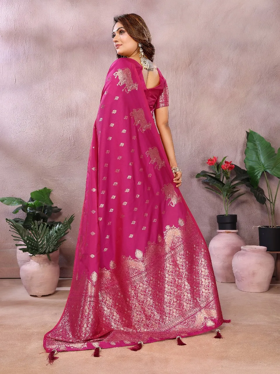 Buy Summer Special Pure Banarasi Silk Premium Saree in Surat - Reseller Bazzar